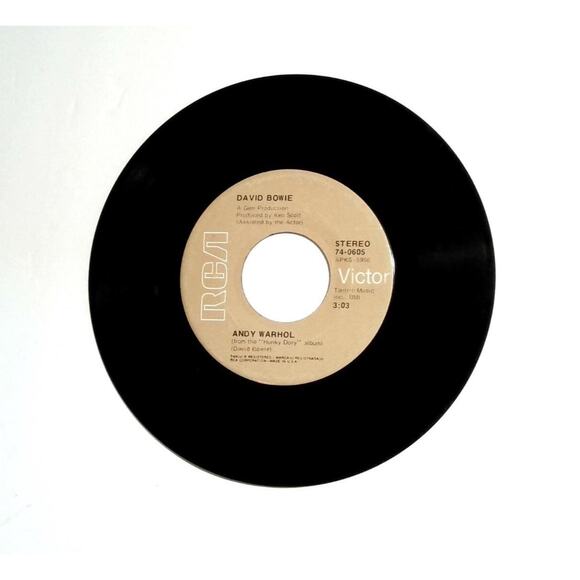 David Bowie – Changes / Andy Warhol RCA 7" Vinyl Record Tan/Brown Label 74-0605 - Picture 7 of 8